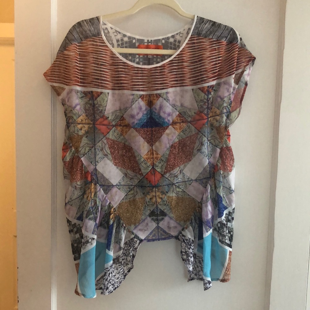 Clover Canyon sheer asymmetrical top